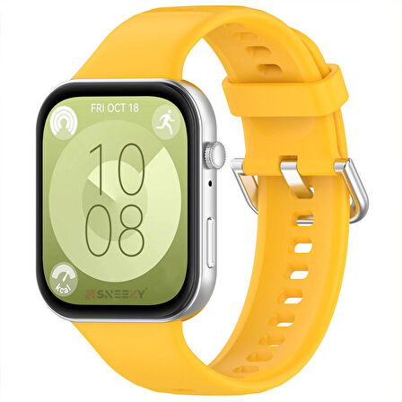 Sneezy Huawei Watch Fit 3 Kordon - PureLux Soft Tokalı Silikon Kordon