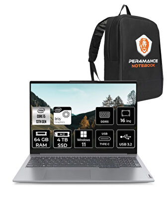 Lenovo ThinkBook 16 G6 i5 1335U 64GB DDR5 4TB SSD 16'' FHD+ W11H Dizüstü Bilgisayar & PER4 ÇANTA