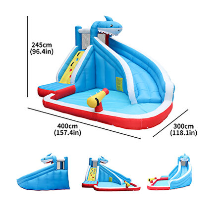 Köpekbalığı Dev Sulu Oyun Parkı Şişme Aqua Su Parkı Şişme Aqua Kaydırak Şişme Oyun Parkı Fiyatları
