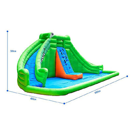 Safari Çift Kaydıraklı Şişme Aqua Su Parkı Şişme Oyun Parkı Şişme Su Kaydırağı Modelleri Fiyatlar