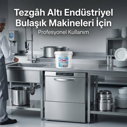 Günsu Owi Endüstriyel Bulaşık Makinesi Tableti 40 Adet – Tezgah Altı Bulaşık ve Bardak Yıkama Makineleri İçin