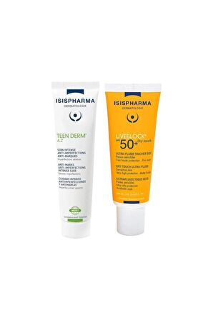 ISIS PHARMA TEEN DERM A.Z. 30 ml ve Uveblock SPF50+ Dry Touch 40 ml