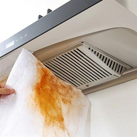 caselka® 2li Yağ Emici Duman Önleyici Pratik Mutfak Davlumbaz Koruyucu Dayanıklı Yedek Filtre 45x90cm