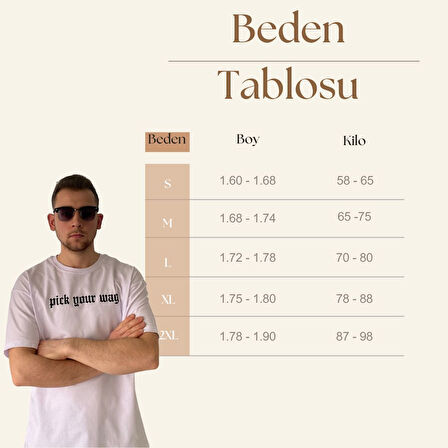 Erkek Tişört Baskılı Bisiklet Yaka Oversize Beyaz Comfort T-shirt Erkek Tshirt