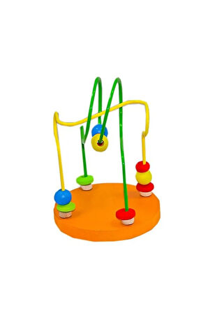 Ahşap Boncuklu Koordinasyon Oyunu – Mini Set