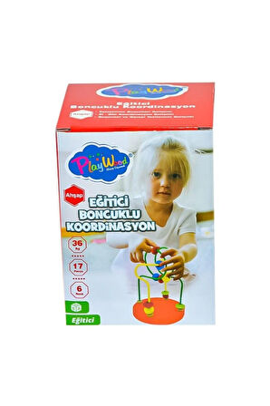 Ahşap Boncuklu Koordinasyon Oyunu – Mini Set