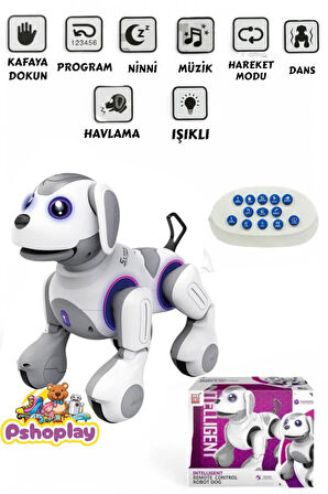 Kumandalı Şarjlı XL Akıllı Robot Köpek – İnteraktif ve Programlanabilir Oyuncak