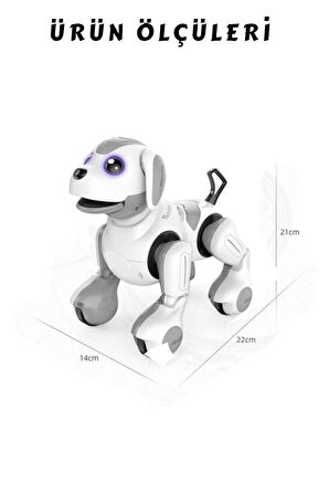 Kumandalı Şarjlı XL Akıllı Robot Köpek – İnteraktif ve Programlanabilir Oyuncak