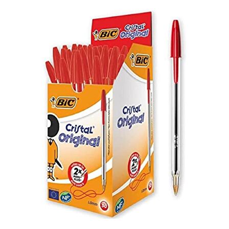 Bic Cristal Original Medium Tükenmez Kalem 50 Li Kırmızı