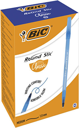 Bic Round Stic Mavi Tükenmez Kalem 60'lı Kutu