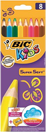 Bic Kuruboya+Kalemtraş Süpersoft 8 Li 895921