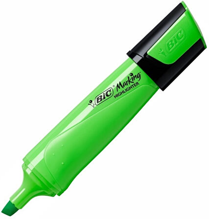 BIC FOSFORLU KALEM FLAT YEŞİL 10 LU 943648 - 1 KUTU