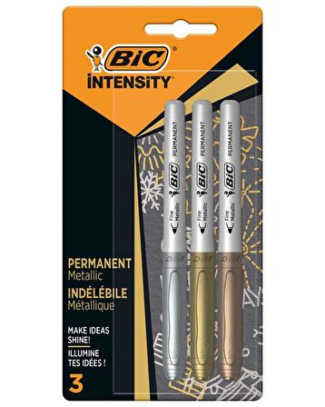 Bic İntensity Metalik Markör Kalem Seti 3 Adet