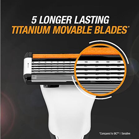BIC Hybrid 5 Flex 4'lü Yedek Tıraş Bıçağı Kartuşu