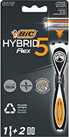 BIC Hybrid 5 Flex 1 Sap & 2 Başlık Erkek Tıraş Bıçağı