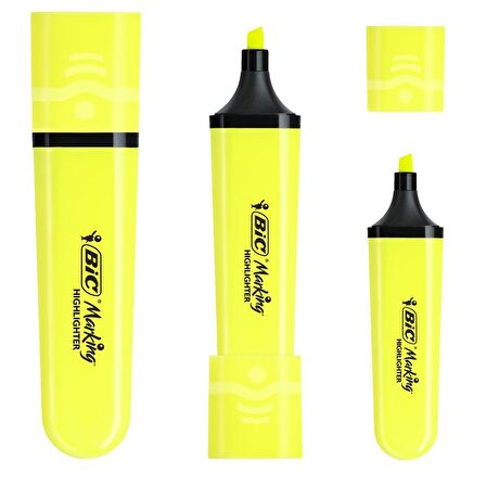 Bic Marking Flat Fosforlu Kalem Sarı 2 Li