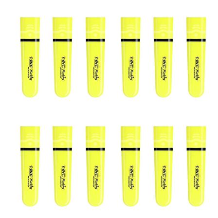 Bic Marking Flat Fosforlu Kalem Sarı 12 Adet