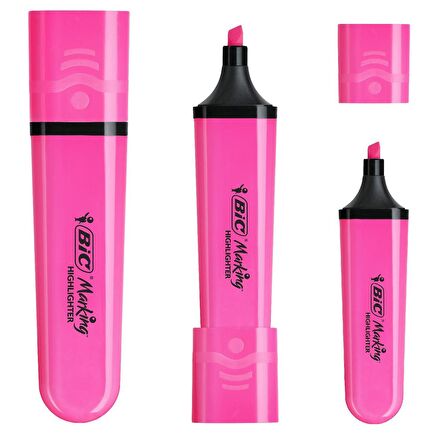 Bic Marking Flat Fosforlu Kalem Pembe 12 Adet