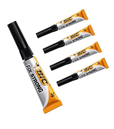 Bic Fix Strong Çok Güçlü Sıvı Japon Yapıştırıcı 3 Gr (5 Li Paket)