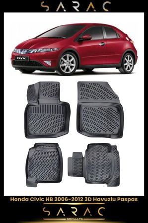 Honda Civic Hb 2009 Model Araca Özel 3d Havuzlu Paspas