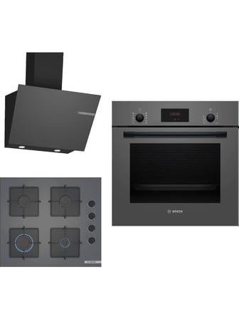 Bosch Ankastre Gri 3 Lü Set 308 (HBF512BH1T-POP6C9P31O-DWK66PJ70T)