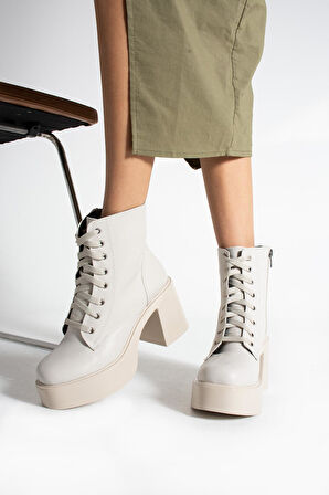 Kadın Kısa Topuklu Fermuarlı Bot