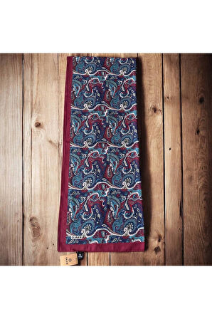 Bordo/İndigo Aker Soft Touch Şal