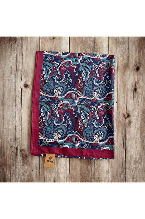 Bordo/İndigo Aker Soft Touch Şal