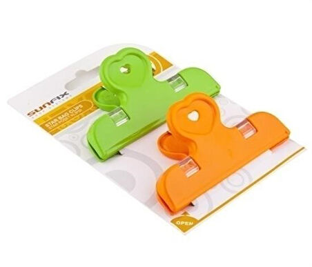 CT-STONES® 2li Pratik Torba Paket Ve Poşet Kapatıcı Kilitli Klips Mandal