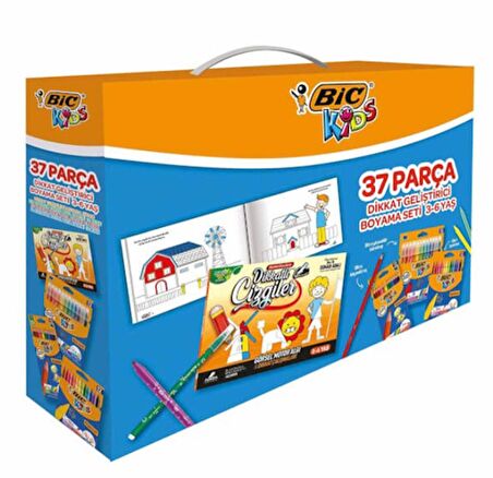 Bic Kids Dikkat Geliştirici Boyama Seti 37 Parça 3-6 Yaş