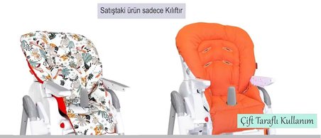 HOLMER Leke Tutmaz Organik Mama Sandalyesi Minderi & Kılıfı Max-M Açık Gri