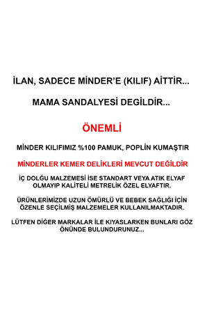 Holmer Organik Mama Sandalyesi Minderi & Kılıfı (Kemer Deliksiz) Su Yeşili