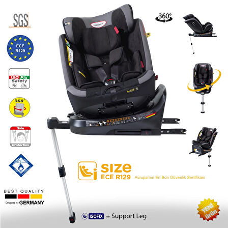 Holmer Capsula MultiPro Aero 3D LegFix İ-Size (360° Dönebilir) 0-36kg İsofix Oto Koltuğu
