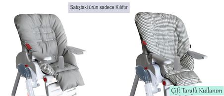 Holmer Leke Tutmaz Organik Mama Sandalyesi Minderi & Kılıfı Max-M Gri