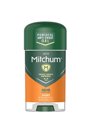 Mitchum Trıple Odor Defense Sport Anti-Perspirant (48hr) Kokusuz Erkek Gel Deodorant 2.25 oz 63gr