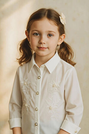 KIZ ÇOCUKLARI İÇİN BEYAZ GÖMLEK / OKUL GÖMLEĞİ