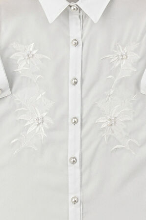 KIZ ÇOCUKLARI İÇİN BEYAZ GÖMLEK / OKUL GÖMLEĞİ