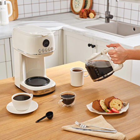 Karaca Multibrew Retro Filtre Kahve Makinesi Cream