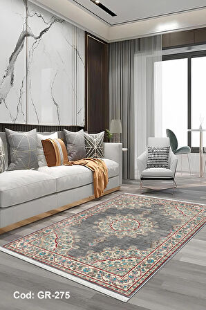 Pamuk Dokuma Taban Kaymaz Yıkanabilir Klasik Desenli  Salon Halısı Mutfak Halısı Koridor Halısı