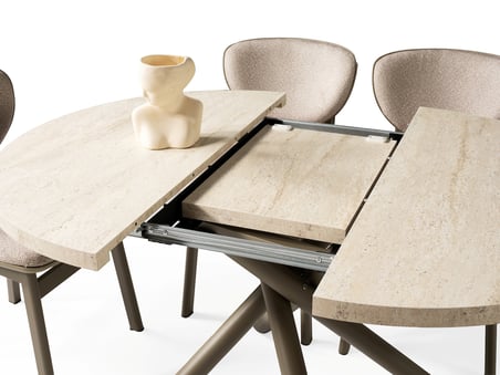 Truva Lion Yuvarlak Açılır MDF Mutfak Masa Sandalye Takımı 104cm