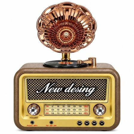 Dosound DS-2527B Retro Radyo Bluetooth USB SD Kart AUX FM AM SW Taşınabilir Müzik Çalar
