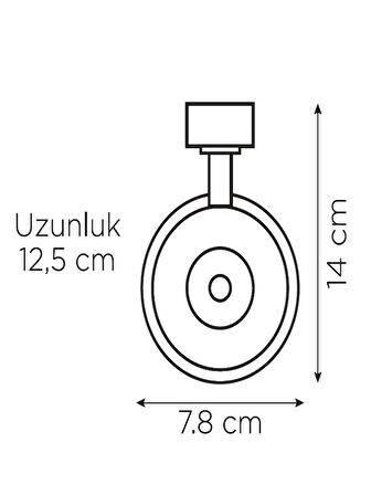 30 Watt Ray Spot Armatür Siyah Kasa 3000K Sarı Işık