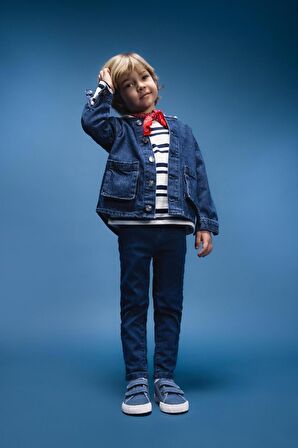 DeFacto Erkek Bebek Beli Lastikli Düz Paça Basic Düz Jean Pantolon E1239A525SPNM28