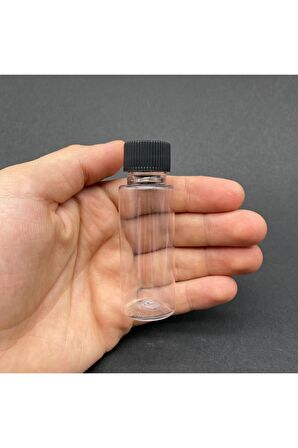 30 Cc Plastik Şişe - Siyah Kapaklı - 30 Ml Kapaklı Pet Şişe 50 Adet