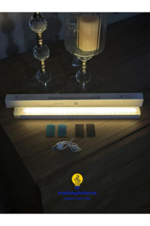 Hareket Sensörlü Şarjlı Led Lamba 30 cm Gün Işığı