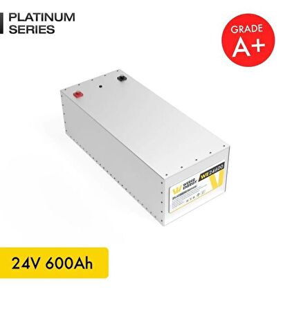 24V 600Ah LiFePO4 Platinum Series Bluetooth'lu Lityum Demir Fosfat Akü 