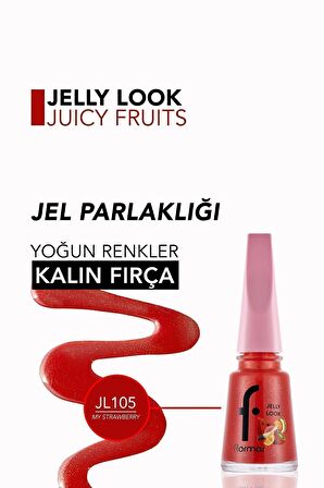 Flormar Jelly Look Yüksek Pigmentli & Parlak Bitişli Jel Görünümlü Oje