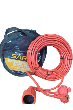 KLC 30 METRE Uzatma Kablosu 3x1.5 mm Tekli Grup Fiş Priz Topraklı Kablolu Kapaklı Monofaze Ev Tipi T