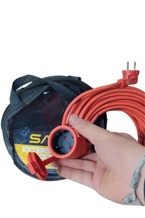 KLC 30 METRE Uzatma Kablosu 3x1.5 mm Tekli Grup Fiş Priz Topraklı Kablolu Kapaklı Monofaze Ev Tipi T