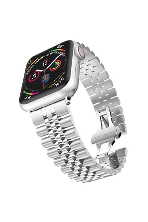 Apple Watch 2 3 4 5 6 7 8 9 SE 38-40-41 mm Uyumlu Çelik Metal Kordon Kayış Bileklik Paslanmaz